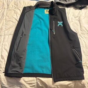 Hooey Black and Teal Vest with Logo